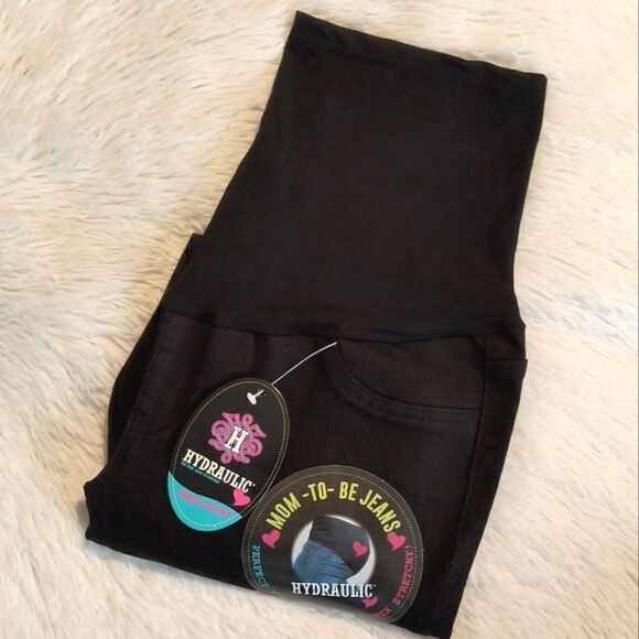 Hydraulic Black Maternity Ankle Skinny Jeans - Picture 1 of 4